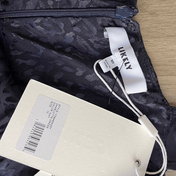 NWT LIKELY Charlotte Dress in Navy Women's 10​​​ - Picture 3 of 7